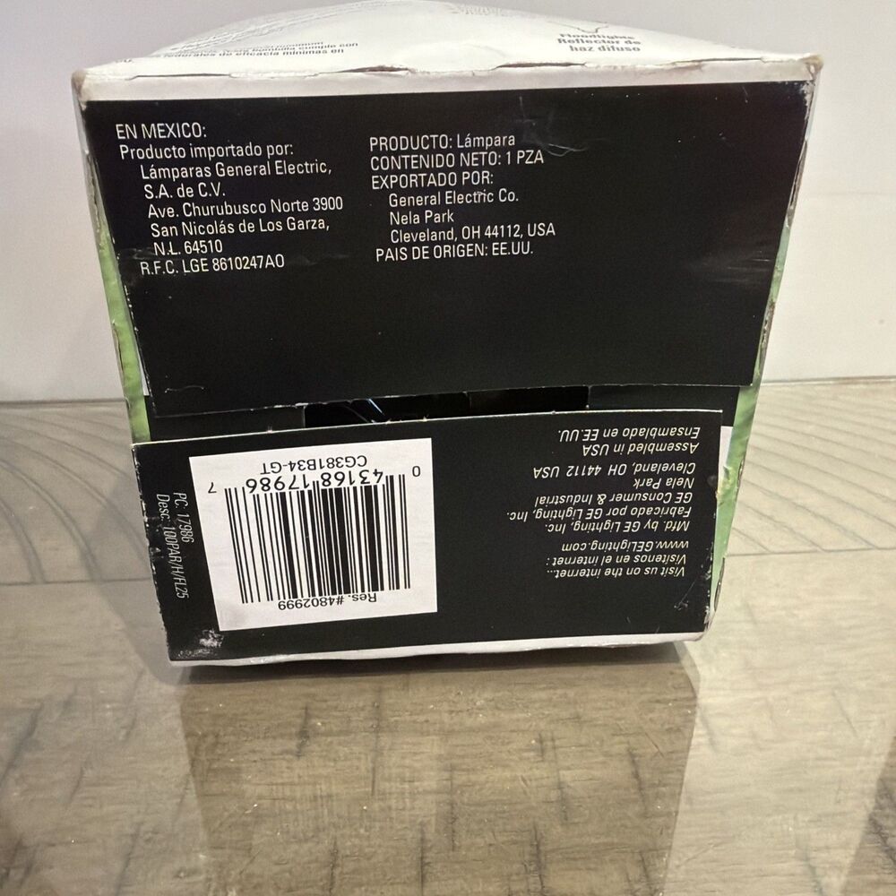 GE Halogen 100W CRISP WHITE Floodlight 1400lum Par 38 100 Watts - Picture 4 of 4